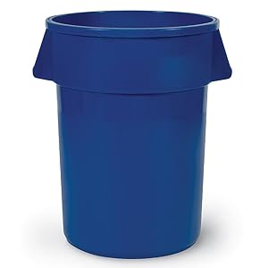 Food-Grade Waste Container, 20 gal, Bl