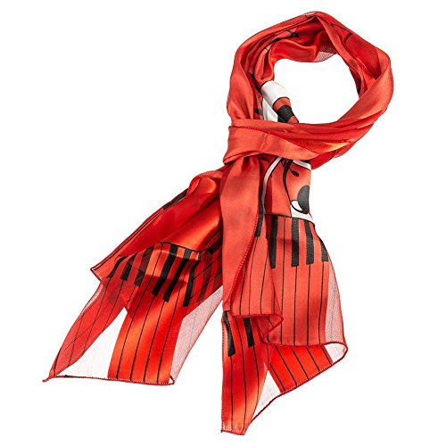Music Note Scarf (Piano Red)