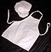 Kids White Chef Apron and Hat Set Child Size