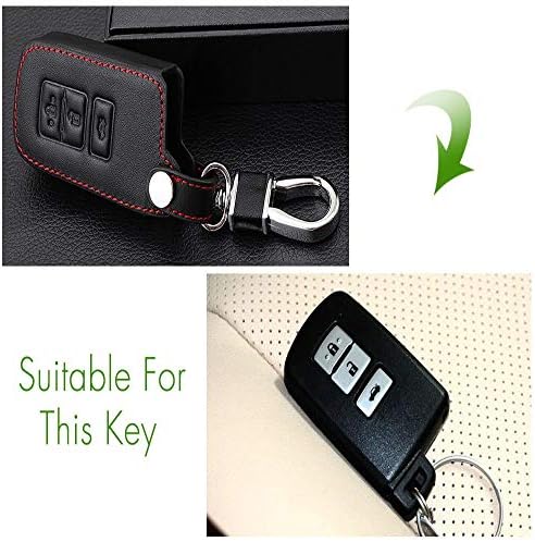 QXWYGBH for Leather Car Key Case Cover For Toyota Camry Corolla Crown RAV4 for Highlander CHR C-HR for Prius Prado Fortuner Land Cruiser 200 LC200