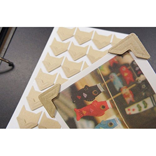 Chris-Wang 10 Sheets Gold/Silver/Black/White/Brown DIY Scrapbook Album Photo Mounting Corners Sticker Self-Adhesive Embossed Cardstock(Toatl Pack of 240)