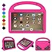 DiHines Fire 7 2017 Kids Case, Fire 7 2015 Kids Case Light Weight Shock Proof Handle Friendly Stand Kid-Proof Case for All New Amazon Fire 7 Inch Display Tablet Cover(2015&2017 Release) (Pink)