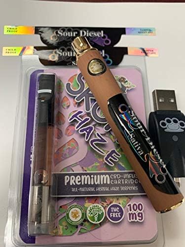 Sour Variable Voltage Slim Oil Premium Pen with CB,D Oil (100mg)
