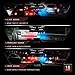 OPT7 Prowler Emergency Dash Light, 16 Daytime Visible LEDs Police Light, 18 Strobe Patterns for Law Enforcement, Warning, First Response, Fire, Security, and Traffic Control, Red & Blue
