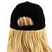 Soft Velvet Everyday Faux Leather Visor Baseball Adjustable Ball Cap Hat Black