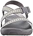 Skechers Women's Reggae Kooky Flat Sandal, Grey/Amp; Yellow, 9 M US