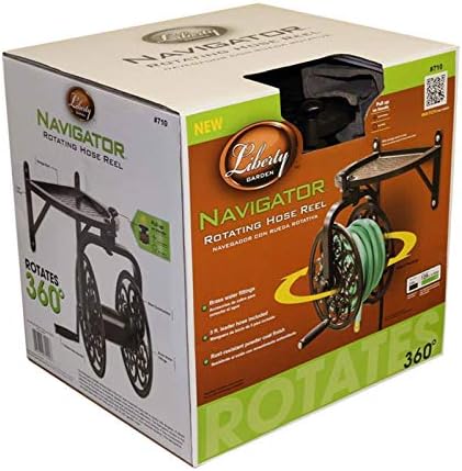 Best Selling Yard Garden Powder Coated Bronze Rotating Rust Resistant Wall Mounted Hose Reel With Storage Ledge- Easily Stores Up To 125' Of 5/8" Hose Neatly Tangle Free- Makes Watering Simple Task