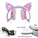 Cat Ear Headphones Glowing Lights with USB Charging Cable