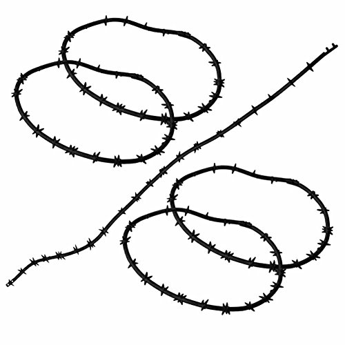 6 PC Black Barbed Wire Sections for WWE Wrestling Figures