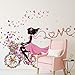 Malltop Romance Angel Butterfly Flower Fairy Princess Harmony Bedroom Backround Walls Stickers(23.62x35.43inches)