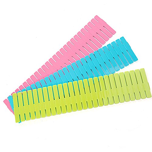 Ozzptuu 8PCS Plastic Grid Drawer Divider Thickening Household Drawer Storage Organizer for Makeup Socks Underwear Scarves (Blue) - Thumbnail 7