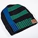 Tenergy Wireless Bluetooth Beanie Hat with Detachable Stereo Speakers & Microphone, Fleece-Lined Unisex Music Beanie for Outdoor Sports, Line Ribbed Knit (Green/Black)