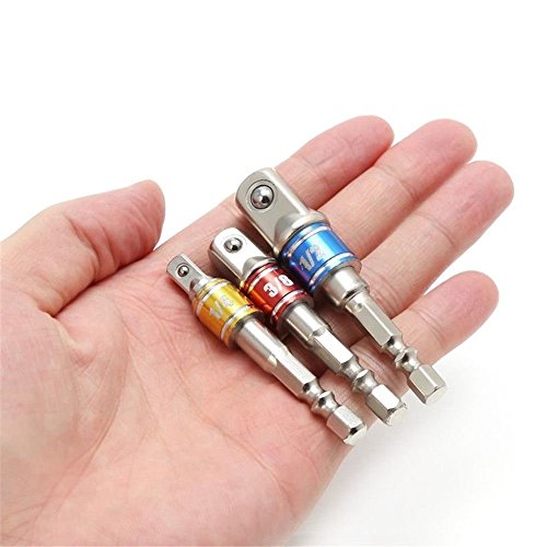 5 Piece Magnetic Bit Holder Extensions Set + 3PCS Colorful Socket Adapter Impact Set Extension Converter Impact Drill Bits Driver Power Hand Tools