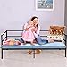 Daybed Frame Twin Metal Day Bed Heavy Duty Steel Slats Box Spring Replacement Mattress not Include,Black