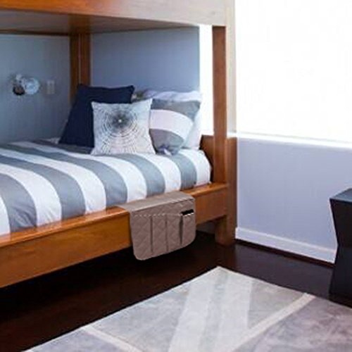 Eamay Sofa Armrest Storage Organizer Save Space Storage Bag,Fits for Phone, IPad, Books, Magazines, TV Remote Control(Beige)