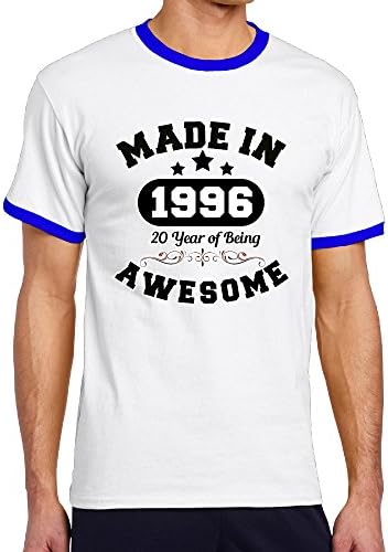 Made In 1996 20 Year Awesome Contrast Ringer Tee Shirt For Boy