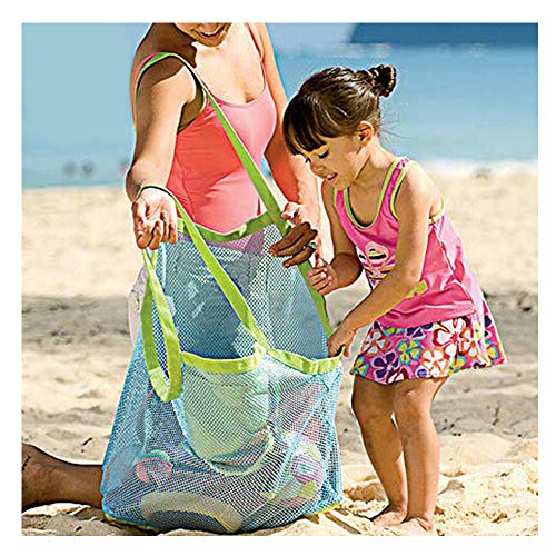 Payanwin Large Mesh Beach Bag Tote Your Swim, Pool, Beach Scuba Gear, Pool Sand Toys, Beach Towels, Gym Clothes, Laundry More Multi-Use Storage Bag Toy Organizer,Blue - Thumbnail 4
