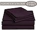 Clara Clark ® Supreme 1500 Collection 4pc Bed Sheet Set - Cal King Size, Purple Eggplant