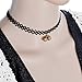 9 PCS Women's Classic Black Velvet and Black Stretch Gothic Tattoo and Black Lace Choker Collar Necklace-Length Adjustable
