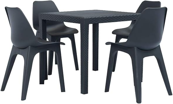 Festnight Bistro De Jardin 1 Table Et 4 Chaises De Jardin En