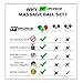 Massage Ball Set - Includes 2 Spiky Balls and 1 Lacrosse Ball - Excellent for Sciatic Nerve Massage, Trigger Point Therapy, Reflexology, Myofascial Release, Muscle Recovery, Yoga, Foot Pain