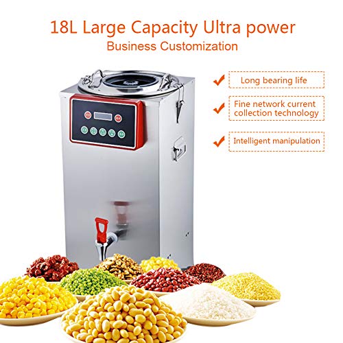 Commercial Soybean Milk Machine, 18L Capacity Auto Soy Bean Maker Hot Nut Soymilk Maker with Stirring & Heating Function