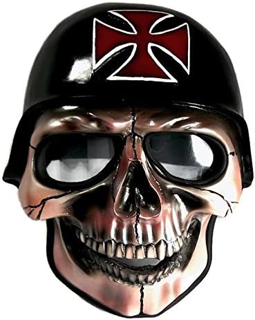 (Size: M) CASCO ELMETTO MOTORCYCLE BLACK HELMET HYDRA MAN HERO ! Halloween Costume Cosplay Adult Mask Helmet XCOSER AUTOMIC MAN SIZE:M