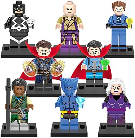 8pcd/Lot Super Heroes Doctor Strange Beast Black Bolt Clea Baron Mordo Ancient One Mr. Fantastic Minifigures Bricks Kids Toys