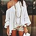 eshion Women's Plus Size Off shoulder 3/4 Sleeve Loose Long Tops Blouse Shirt