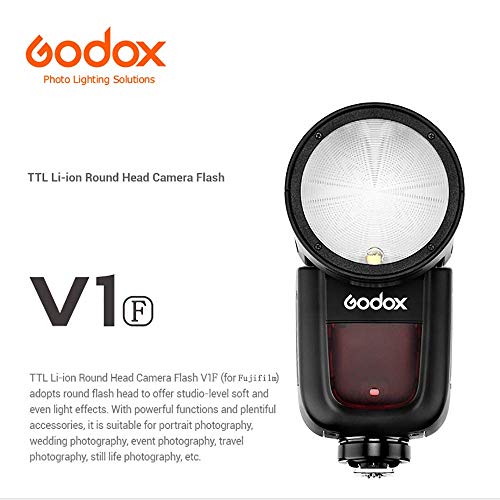 Godox V1F Flashes avec tête Ronde, 1/8000 HSS, 480 Prises à Pleine Puissance, Batterie Interchangeable Lithium 2600mAh Compatible pour Appareil Photo série Fuji - Image 2