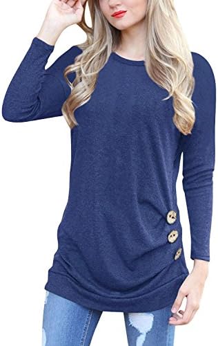 IVVIC Womens Tops Long Sleeves Casual Loose Tunic T Shirt Blouse Tops