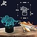 FULLOSUN Dinosaur Gifts, Night Light for Kids Dinosaur T-rex 3D Night Light Bedside Lamp with Remote Control 16 Color Changing Xmas Halloween Birthday Gift for Child Baby Boy