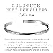 Solocute Sterling Silver Cuff Bangle Bracelet Engraved Infinite Love Infinity Love Inspirational Jewelry, Perfect Gift for Anniversary Day, Thanksgiving Day, Valentines Day and Birthday