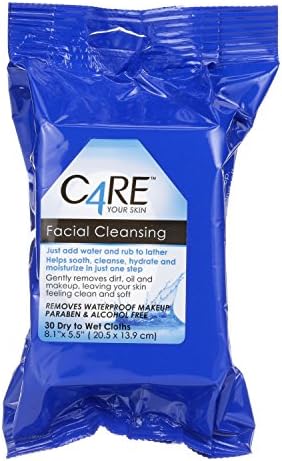 Generic Wipes Dry to wet facial cleansing, 270 Count (9 Packs of 30 Wipes)