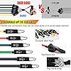200 LBS Resistance Bands Sets, SYOSIN Resistance Bands 14pcs Exercise Bands Stackable 6 Body Training Tubes with 4 Handles, Ankle Straps, Door Anchor Home&Gym Workout Fitness Bands Set