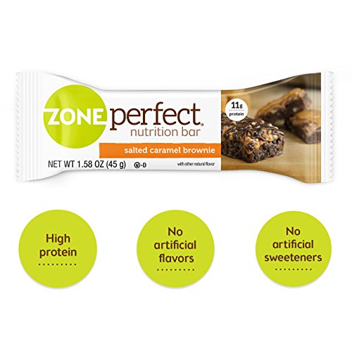 ZonePerfect Nutrition Snack Bars, Salted Caramel Brownie, 1.58 oz, (30 Count)