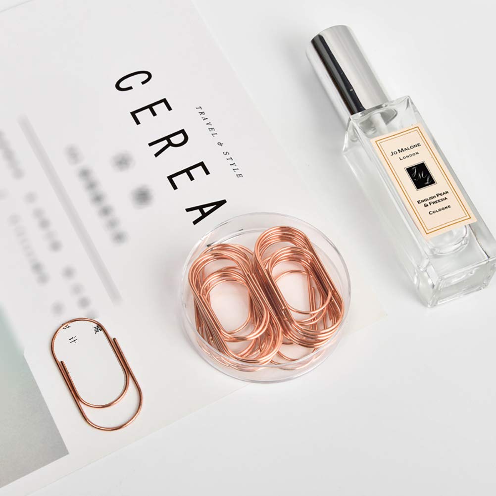 Rose Gold Paper Clips, Topgogo 20pcs 50mm 1.97\