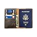 Hide & Drink, Leather Bifold Passport Travel Wallet, Safe Holder for Credit Cards & Bills, Work & Leisure Travel Essentials, Handmade (Bourbon Brown)