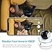Wireless IP Security Camera, Nanny Cam, 1080P WiFi Home Surveillance Indoor Camera Pan/Tilt with Cloud Service, Motion Tracker, Auto-Cruise, Night Vision, Two-Way Talk Elder/Pet/Office/Baby Monitor