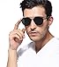 GMAT Retro Vintage Mirrored Aviator Sunglasses Metal Frame Classic Style (Black Frame Grey, Grey)