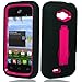 Artisan 3-in-1 Bundle for Straight Talk ZTE Savvy Z750C - Pink Hybrid Duo Shield Tough Armor Case with Stand and SureGrip Skin Cover + Crystal Clear Screen Protector + SportDroid Transparent/Clear Decal