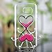 Urberry Glaxy S7 Case, Running Glitter Cover, Pink Sparkle Love Heart, Creative Design Flowing Liquid Floating Luxury Bling Glitter Sparkle Hard Case for Samsung Galaxy S7 with a Screen Protector