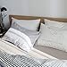 VM VOUGEMARKET 3 Piece Cloud Rain Duvet Cover Set Queen,100% Natural Cotton Reversible Stripe Duvet Cover with 2 Unique Pillowcases (Queen,Cloud 3)