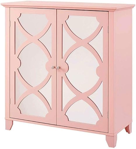 Mirrored Console Buffet Server 2 Door Accent Cabinet Storage Chest
