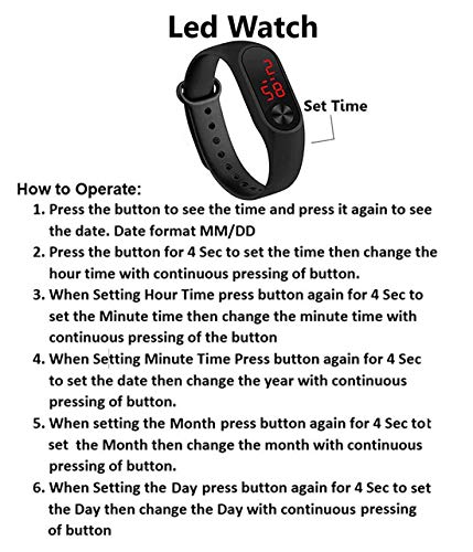 how to change time on led watch