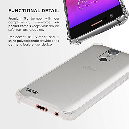 LG K10 2017 Case, Beyondcell transparent Clear Hybrid Bumper Case Cover K20V (Parasailing)