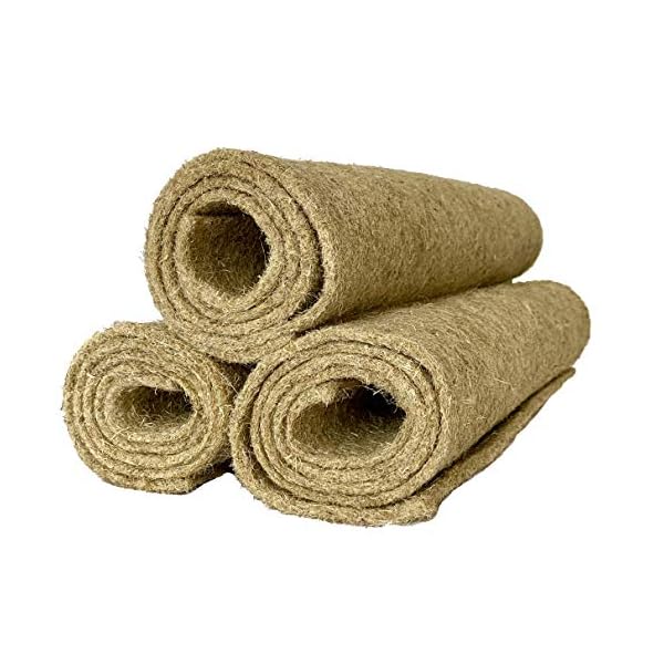 pemmiproducts Nagerteppich 100% Hanf, 150 x 80 cm ca. 5 mm dick, 3er Pack, Nagermatte, Hanfmatte fÃ¼r Kaninchen,Meerschweinchen, Nager,Hemp mat