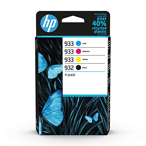 HP-932-933-6ZC71AE-Pack-de-4-Cartuchos-de-Tinta-Originales-Negro-Cian-Magenta-y-Amarillo-compatible-con-impresoras-de-inyeccion-de-tinta-HP-Officejet-6100-6600-6700-7110-7130-7140-y-7510