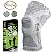 Knee Brace for Meniscus Tear Arthritis - Patella Stabilizer Knee Braces for Men Women - Compression Knee Sleeve for Running Volleyball Workout Crossfit Golf Hiking- Gray, L