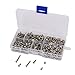 uxcell a16031400ux1463 M3 Thread 6mm-25mm Long Nickel Plated Flat Phillips Head Self-Tapping Screw Set 640 in 1